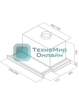 Вытяжка встраиваемая Elica Elite 14 Lux GRVT/A/60 черная, 59.8 см, 650 куб. м/ч, 62 дБ