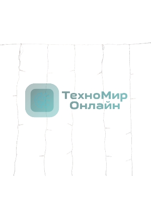 Гирлянда Neon-night Дождь светодиодный 2х3м, эффект мерцания, прозрачный провод, IP44, 230В, диоды теплые белые, 300 LED