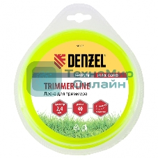 Леска для триммера Denzel квадрат 2,4 мм х 40 м, блистер FLEX CORD