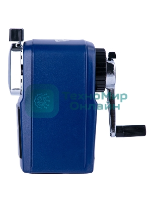 Точилка для карандашей механическая Deli 71156BLUE, 1 отверстие, металл, синий