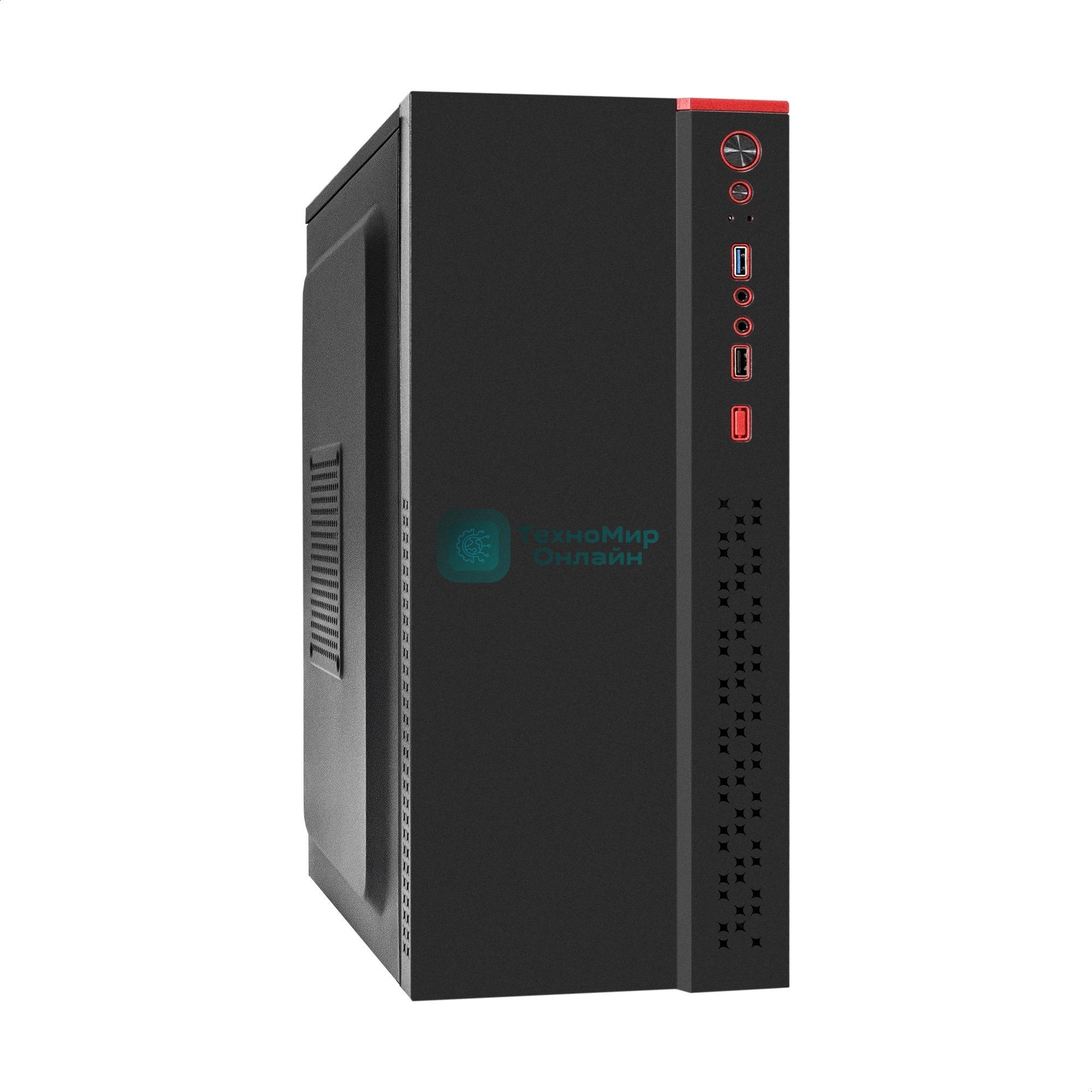 Компьютерный корпус Miditower ExeGate AA-443U-AA450 (ATX, AA450 8 см, 2*USB+1*USB 3.0+HD Audio, черный)