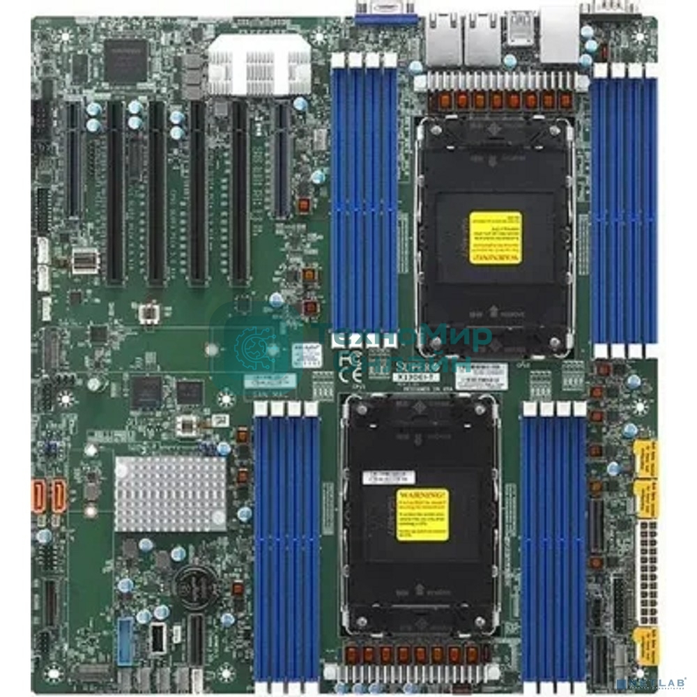 Материнская плата Supermicro MBD-X13DEI-T-B, 2xLGA4677, Intel C741, 16xDDR5, 8xSATA, 2xM.2, 4xPCIe 5.0 x16, 2xPCIe 5.0 x8, 1xVGA, 2x10Gb LAN, 1x1Gb LAN, 1xUSB 2.0, 4xUSB 3.2 Gen 1, E-ATX
