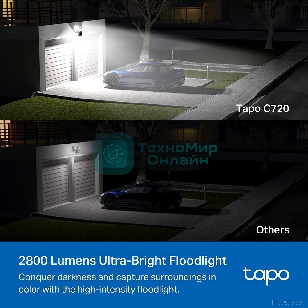 Камера видеонаблюдения IP TP-Link Tapo C720 Wi-Fi 2.1-2.1мм цв. корп.:белый