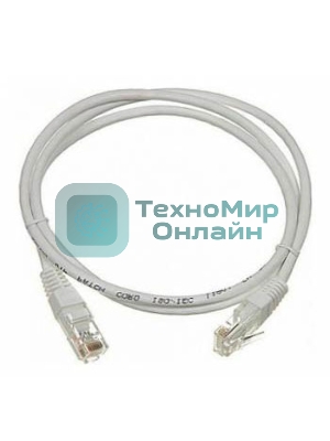 Патч-корд LANMASTER UTP TWT-45-45-2.0/6-GY вилка RJ-45-вилка RJ-45 Cat.6 2м серый ПВХ