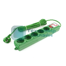 Фильтр-удл. Power Cube PC 3м 5р, зел. 10А/2,2кВт