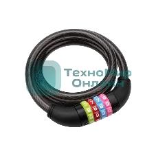 Тросовый кодовый замок взломостойкий для велосипедов и колясок Четыре сезона 100 см черный 79-0206