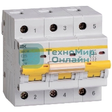 Выключатель автоматический модульный 3п C 25А 10кА ВА47-100 IEK MVA40-3-025-C