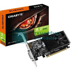 Видеокарта Gigabyte GV-N1030D4-2GL NVidia GeForce GT 1030, 2Gb DDR4/64-bit, PCI-Ex16 3.0, DVI-Dx1, HDMI2.0bx1, LP, 2-slot cooler, Retail