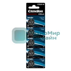 Элемент питания литиевый Camelion CR CR2016 BL-5 (блист.5шт)