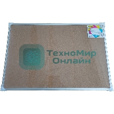 Доска офисная 654005-02 пробковая, 60х90см, 1 секция, 1 рабочая поверхность, алюминиевая рамка, карт