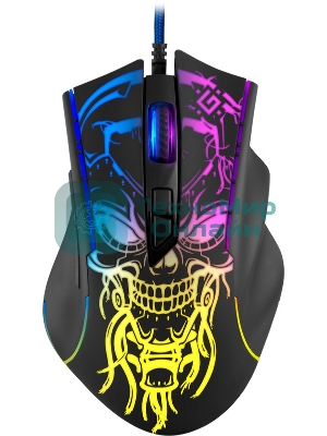 Мышь проводная Defender Bulletstorm GM-928 черный, 7200 dpi, USB, кнопки - 7