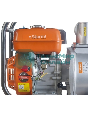 Бензиновая мотопомпа 7лс, 4-х тактн,1000л/мин,ЧИСТАЯ, напор 34м,бак 3,3л, d=80мм,Sturm! BP87101