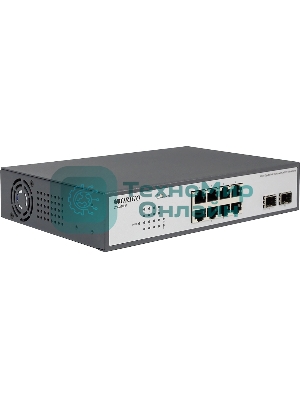 Коммутатор неуправляемый PoE ORIGO Unmanaged Switch 8x1000Base-T PoE, 2x1000Base-X SFP, PoE Budget 120W, 19