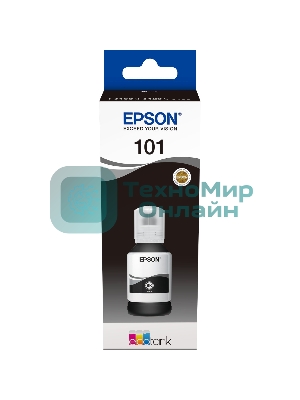 Картридж струйный Epson L101 C13T03V14A черный (127мл) для Epson L4150/L4160/L6160/L6170/L6190