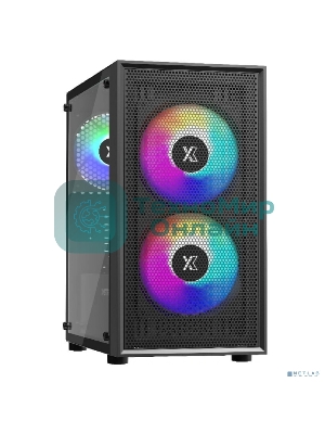 Компьютерный корпус XASTRA A305M 3FRGb Black mATX/Mesh/ tempered glass / 2x140мм + 1x120мм FRGb fans/ A305M-2FC14F-1FC12F