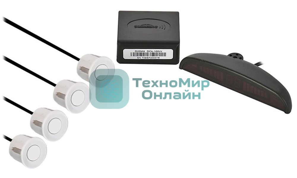Парковочный Радар Digma DCK-100W 4 датчика 22мм белый