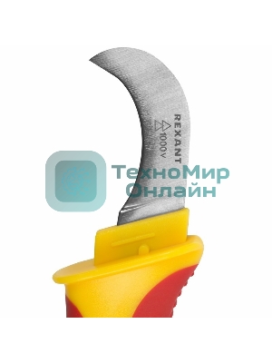 Нож монтажника Rexant нержавеющая сталь, изогнутое лезвие