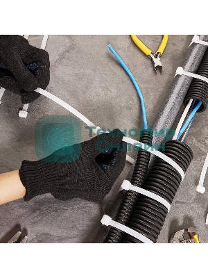 Хомут-стяжка кабельная нейлоновая Rexant 500 x 7,6 мм, белая, упаковка 100 шт.