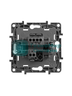Переключатель одноклавишный, автоматические клеммы, Etika, 10AX, 250 В~, алюминий