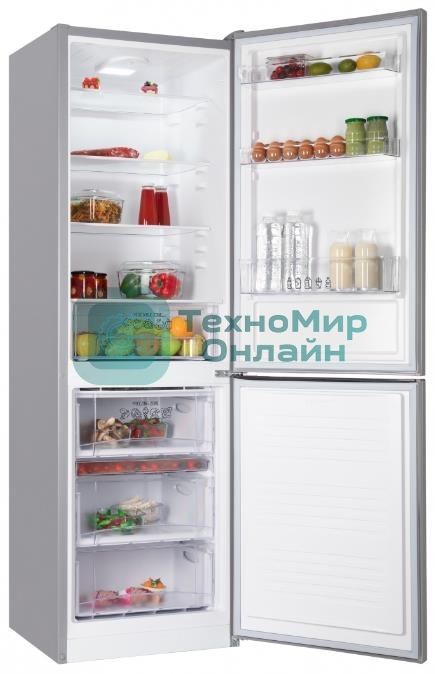 Холодильник Nordfrost NRB 152 X нержавеющая сталь двухкамерный 205/115 л морозилка снизу