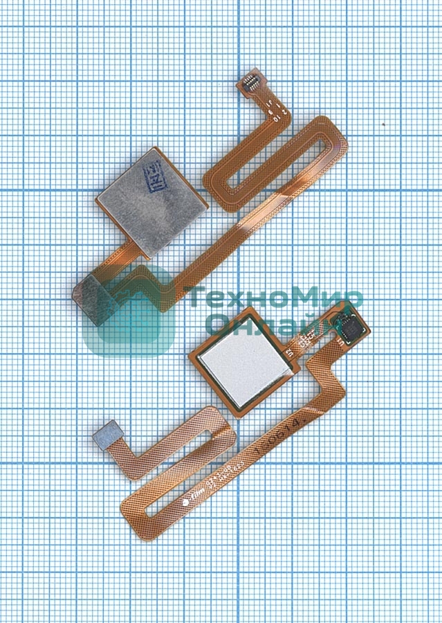 Шлейф со сканером отпечатка пальца для Xiaomi Mi Max серебристый