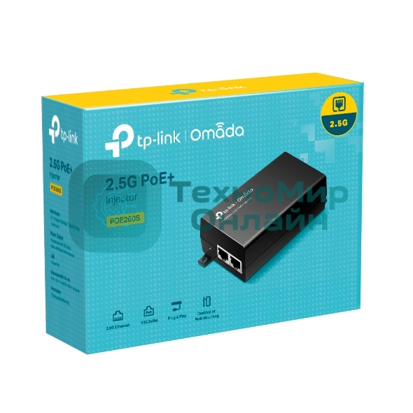 Инжектор PoE+ TP-Link POE260S 2,5 Гбит/с