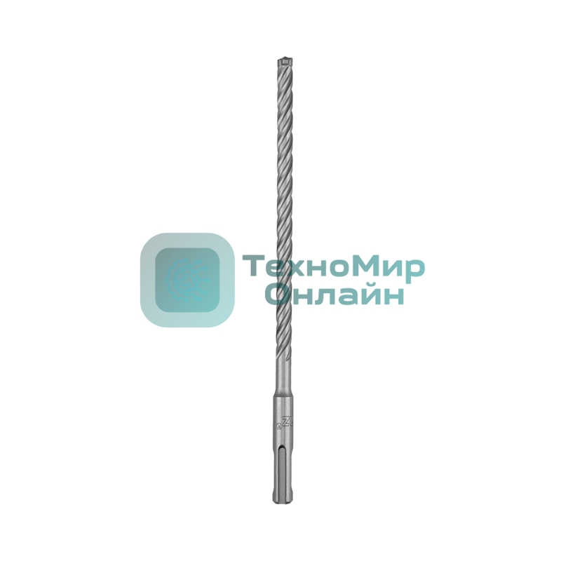 Бур по бетону Kranz SUPER 8x210 мм, профессиональный, цельная крестовая пластина, SDS PLUS