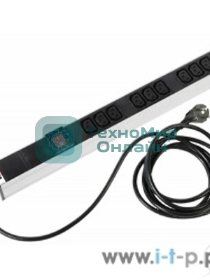 ЦМО Блок розеток Rem-16 с выкл., 9 IEC 60320 C13, 16A, алюм., 19