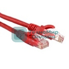 Патч-корд LANMASTER TWT UTP cat.5e, с заливными колпачками, 1.0 м, красный
