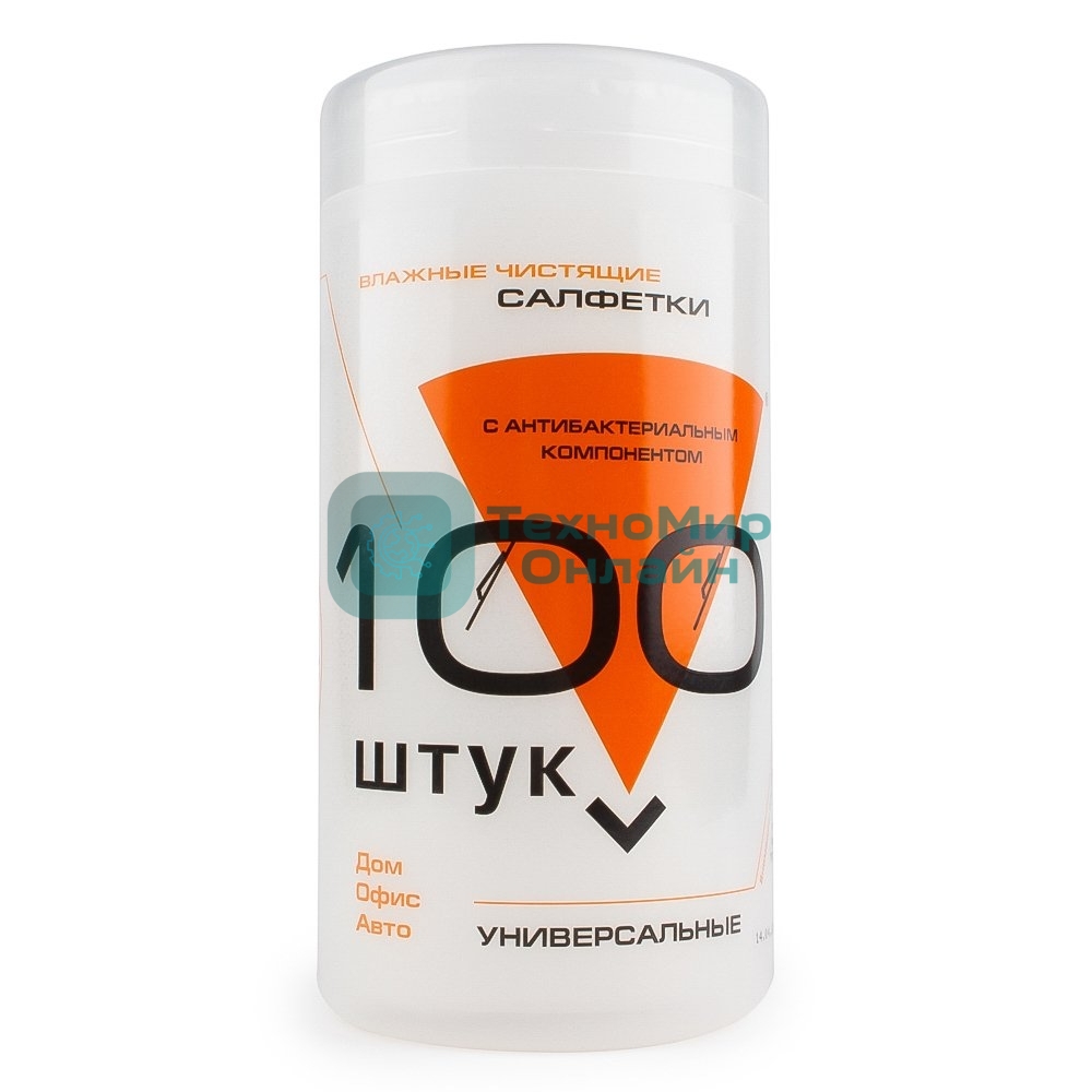 Чистящие средства Konoos KBU-100 Салфетки для комп. техники в банке, 100 шт.