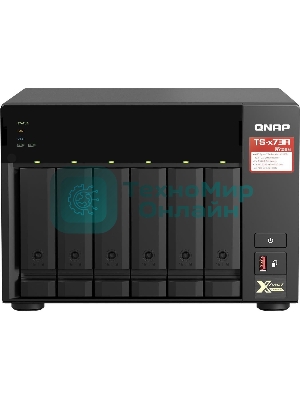 Сетевое хранилище без дисков SMB QNAP TS-673A-8G NAS, 6 trays 3,5