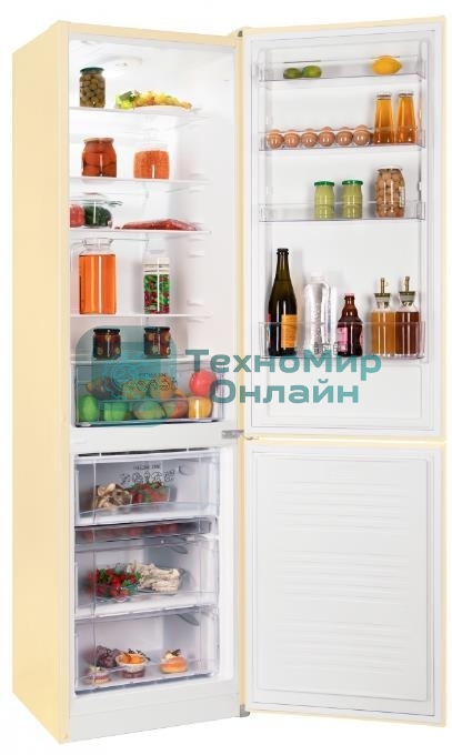 Холодильник Nordfrost NRB 154 ME мрамор бежевый двухкамерный 238/115 л морозилка снизу, капельная система