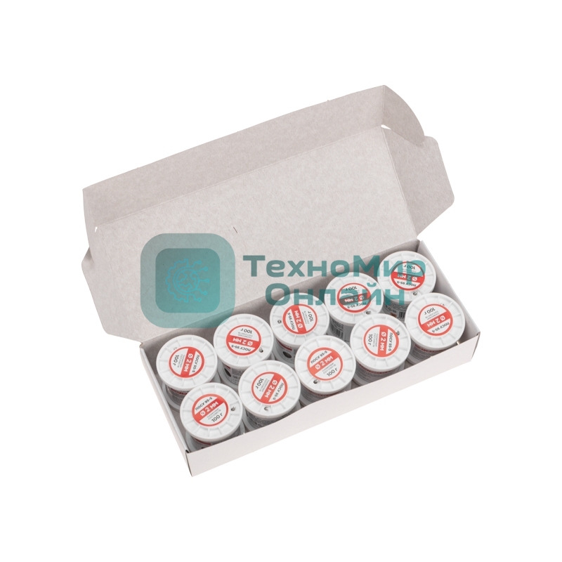 Припой Rexant ПОСу 95-5, 100г, Ø2мм, (олово 95%, сурьма 5%), бессвинцовый, ГОСТ 21931-76, катушка