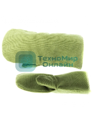 Рукавицы специальные двунитка Сибртех, огнеупорные, одинарный наладонник, 2 размер