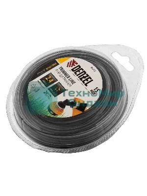 Леска для триммера Denzel двухкомпонентная звезда, 2,4мм х 15м, блистер EXTRA CORD