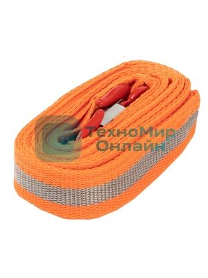 Трос буксировочный Stels 5 тонн, 2 крюка, пакет