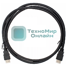 Кабель аудио-видео Cactus CS-HDMI.1.4-1.5 HDMI (m)/HDMI (m) 1.5м. позолоченные контакты черный