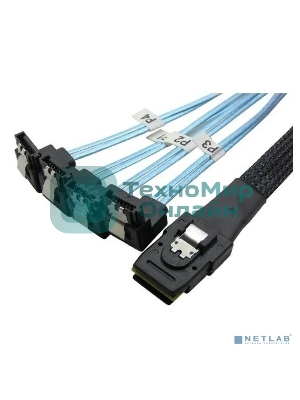 Кабель Amphenol internal mini SAS HD to 4 SATA,12G,INT,100CM SB, 28/30AWG(analog CBL-SAST-0699)