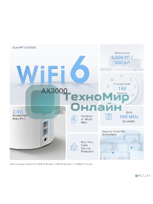 Домашняя Mesh Wi-Fi система TP-Link Deco X50 Pro(3-pack)