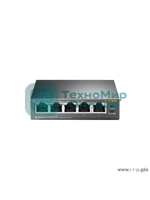 Коммутатор TP-Link SMB TL-SF1005P 5-портовый 10/100 Мбит/с настольный коммутатор с 4 портами PoE
