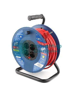 Удл. на пласт. катушке “Power Cube” IP20 16А 50м ПВС 3x1,5мм2 4 роз. с/з