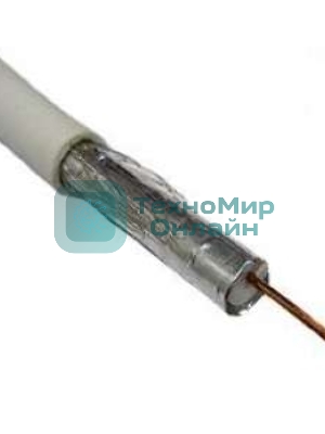 Кабель коаксиальный CAVEL SAT 50 M, Cu/Al/CuSn, 64%, 75 Ом, бухта 100 м, белый