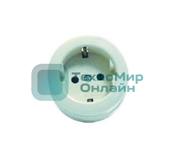 Розетка 1-м Makel ОП 16А IP20 кругл. с заземл.