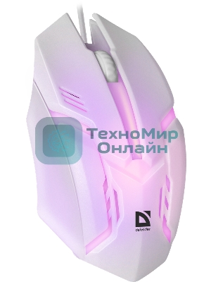 Мышь проводная Defender Cyber MB-560L белый, 1200 dpi, USB, кнопки - 3