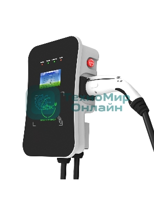 Зарядная станция S'OK Green Energy M3W Series Wallbox EV Charger SM3W10732542-5wf, 1-phase, 7kw (32a/220v), ocpp 1.6j, rfid, wifi, lan, ip54, кабель 5м