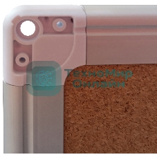 Доска офисная 654006-02 пробковая, 90х120см, 1 секция, 1 рабочая поверхность, алюминиевая рамка, кар