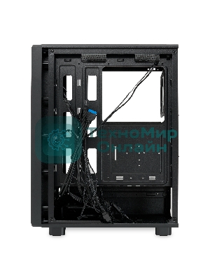 Компьютерный корпус HSPD M510, Mesh Mid Tower, черный, TG, 0.5 SPCC, 4x120мм ARGB ATX, mATX, mITX 180/280/160мм 1x2.5