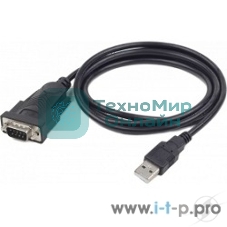 Конвертер USB->SERIAL Cablexpert UAS-DB9M-02 AM/DB9M, 1,5 м, PL2303TA, WinXP-Win8, черный, пакет