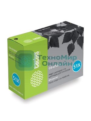 Картридж лазерный Cactus CS-Q7551XS черный (13000 стр.) для HP Laser Jet P3005/M3027/M3035