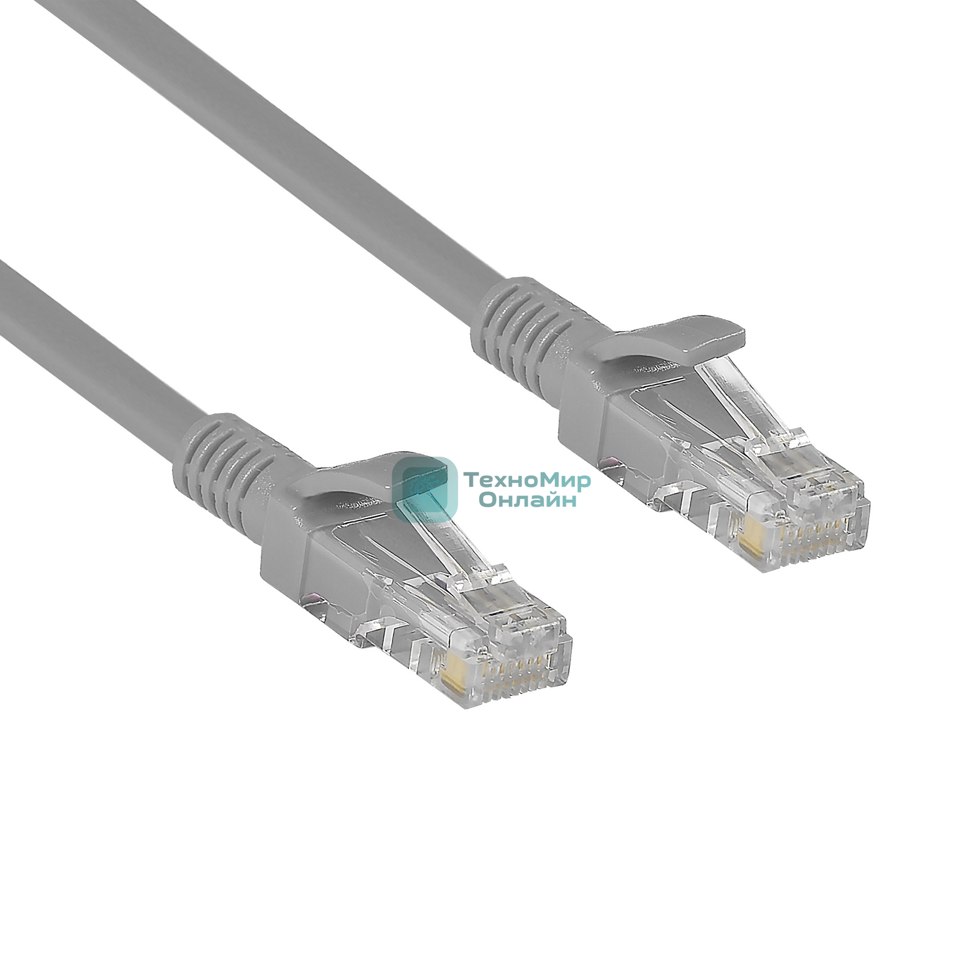 Патч-корд ExeGate UTP-RJ45-RJ45-5e-CU-15M-GY, UTP, cat.5e, 15м, медь, серый